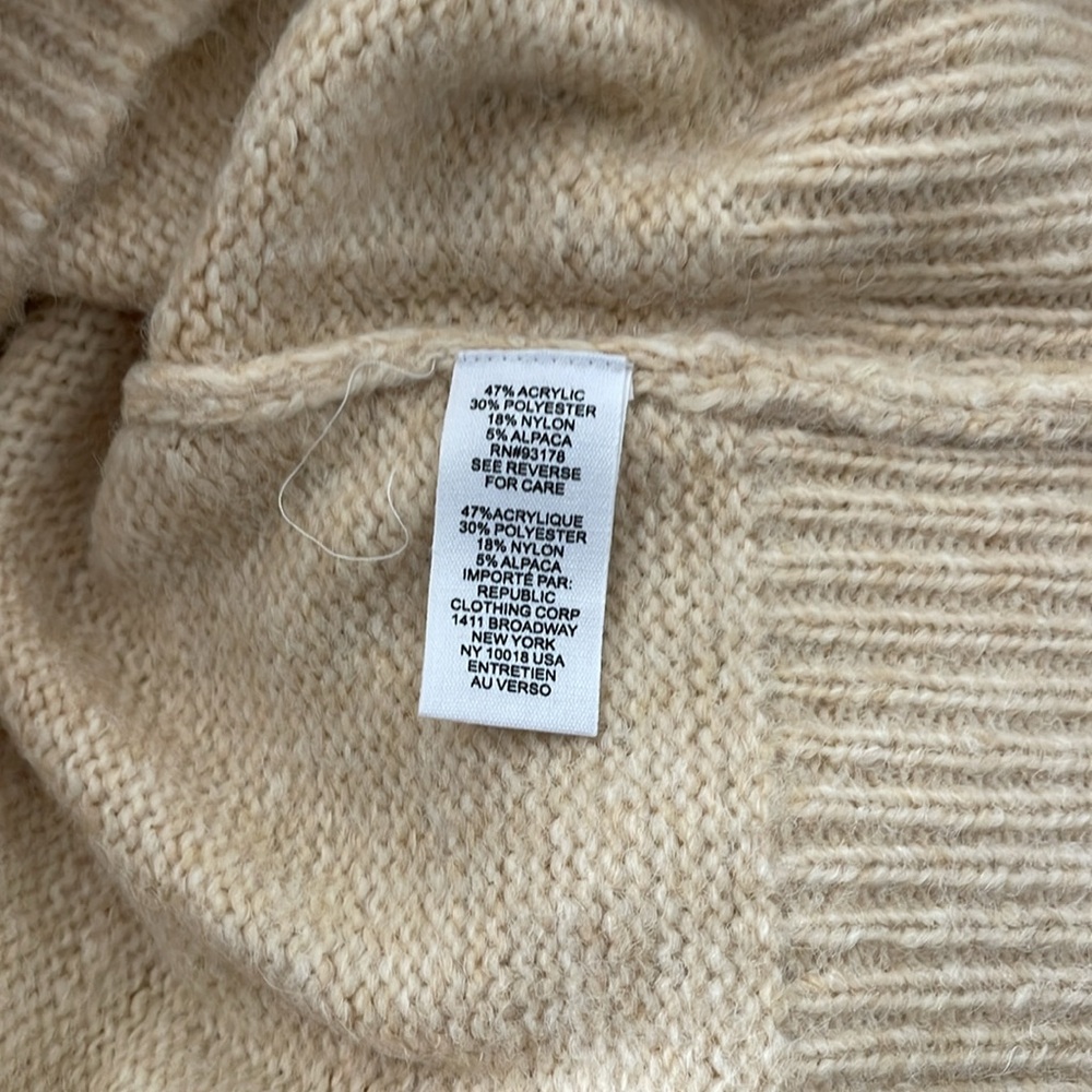 NWT FOR THE REPUBLIC Fuzzy Mock Neck Sweater - Picture 5 of 5